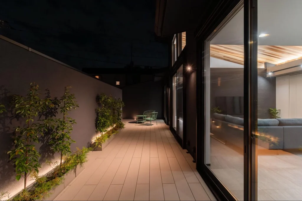 高級住宅のバルコニー